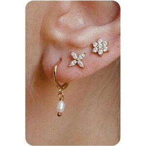 Sterling Silver Earrings for Women - Hypoallergenic Cartilage Earrings for